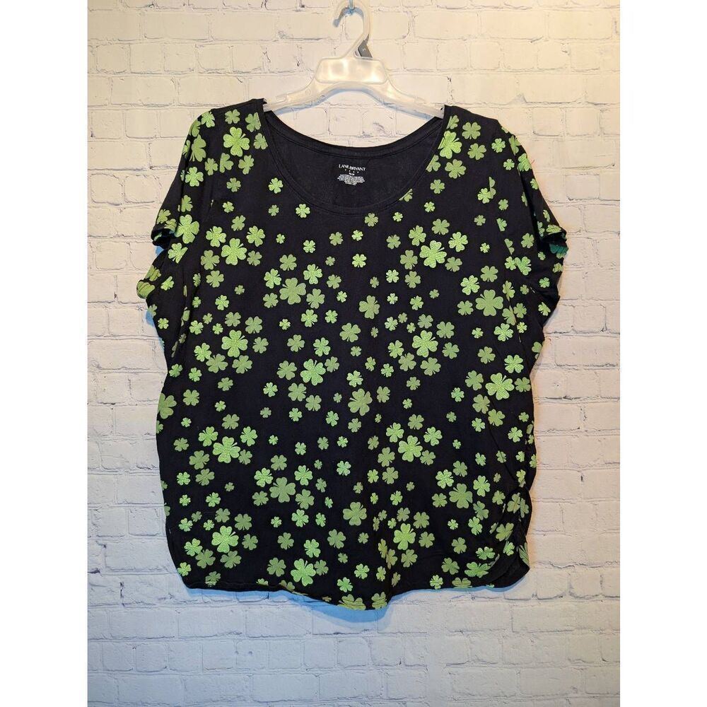 Lane Bryant Lucky four leaf clover t-shirt 26/28